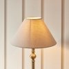 Klasyczna lampka stołowa nocna abażurowa lniana mosiężna minimalistyczna uniwersalna Lille 118122 ENDON
